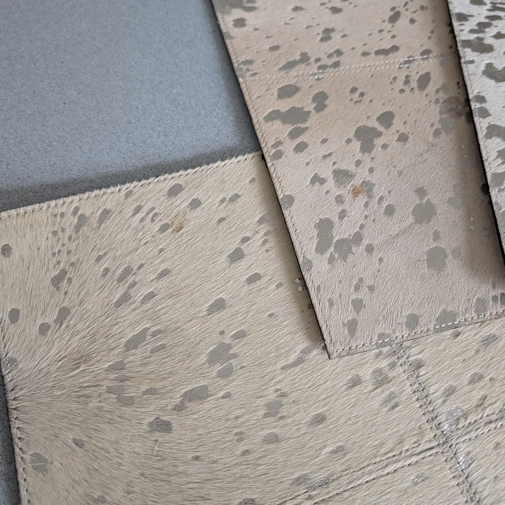 Z Gallerie Silver and Beige Placemat Set